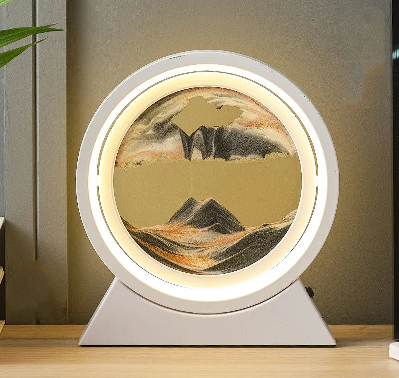 SandScape: A Timeless Quicksand Hourglass Lamp